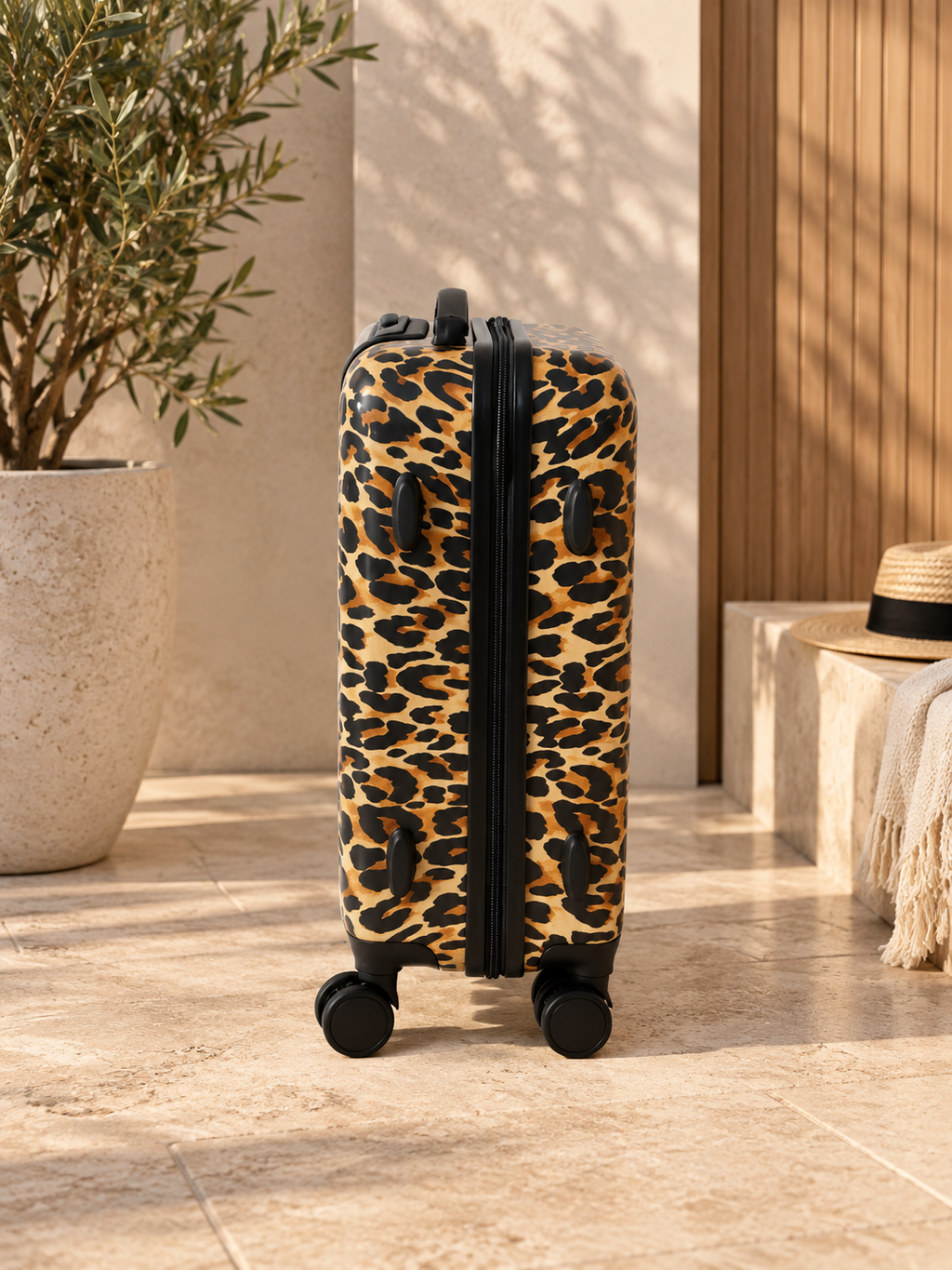 🐆 Pack Baddies – 3 Valises Léopard 20 24 et 28 pouces