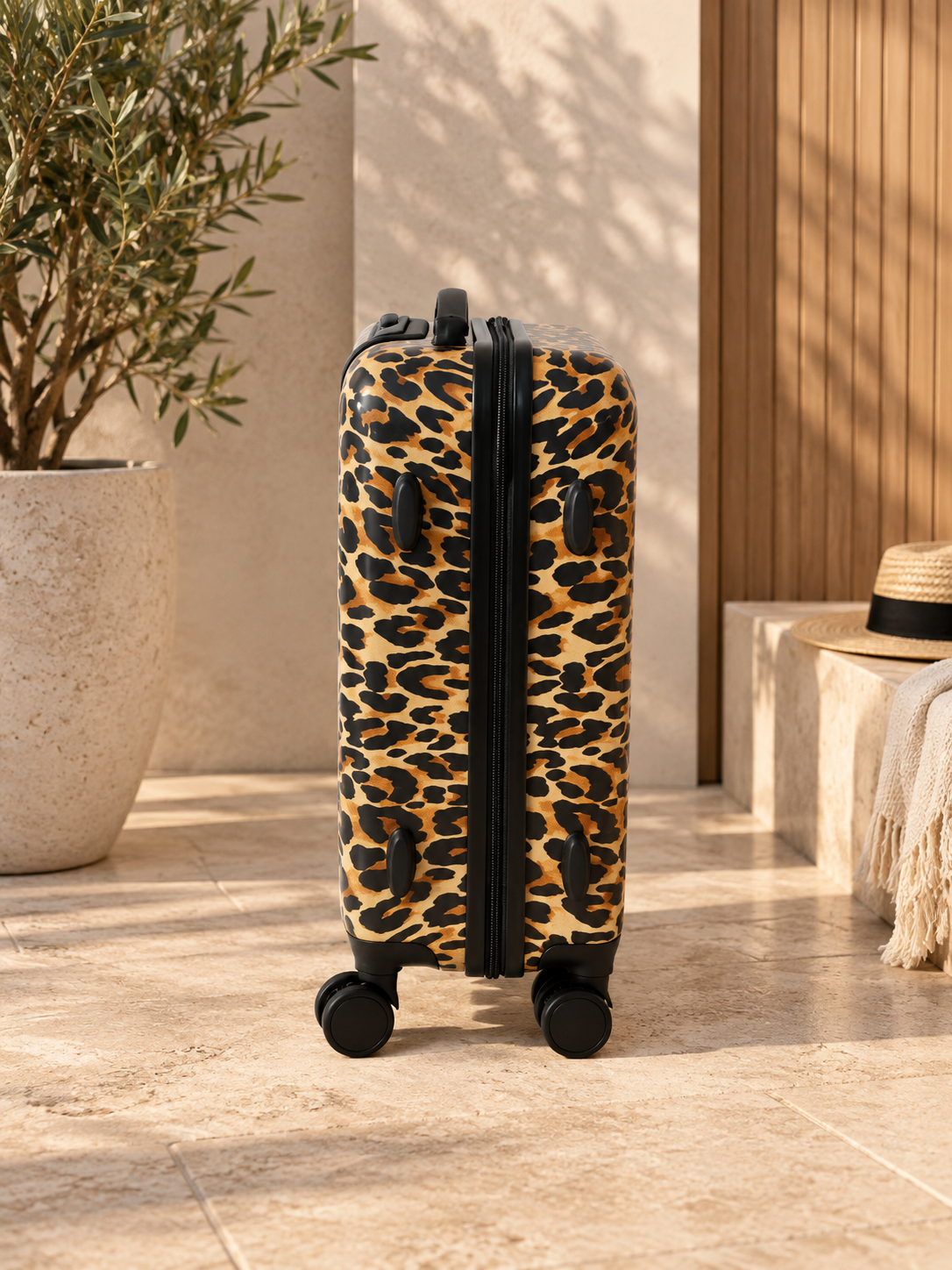 🐆 Pack Baddies – 3 Valises Léopard 20 24 et 28 pouces